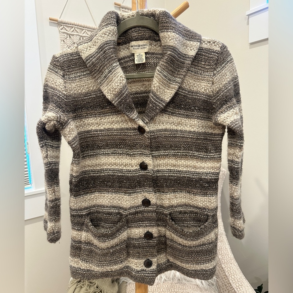 Denim & Supply Ralph Lauren Wool Blend Shawl Collar Cardigan Small Petite
